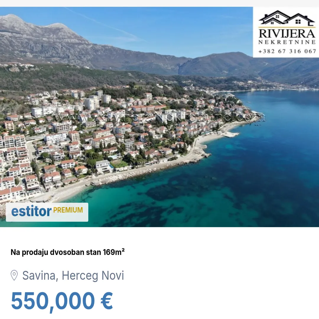 Sale, two bedroom apartment, 169m², Savina, Herceg Novi