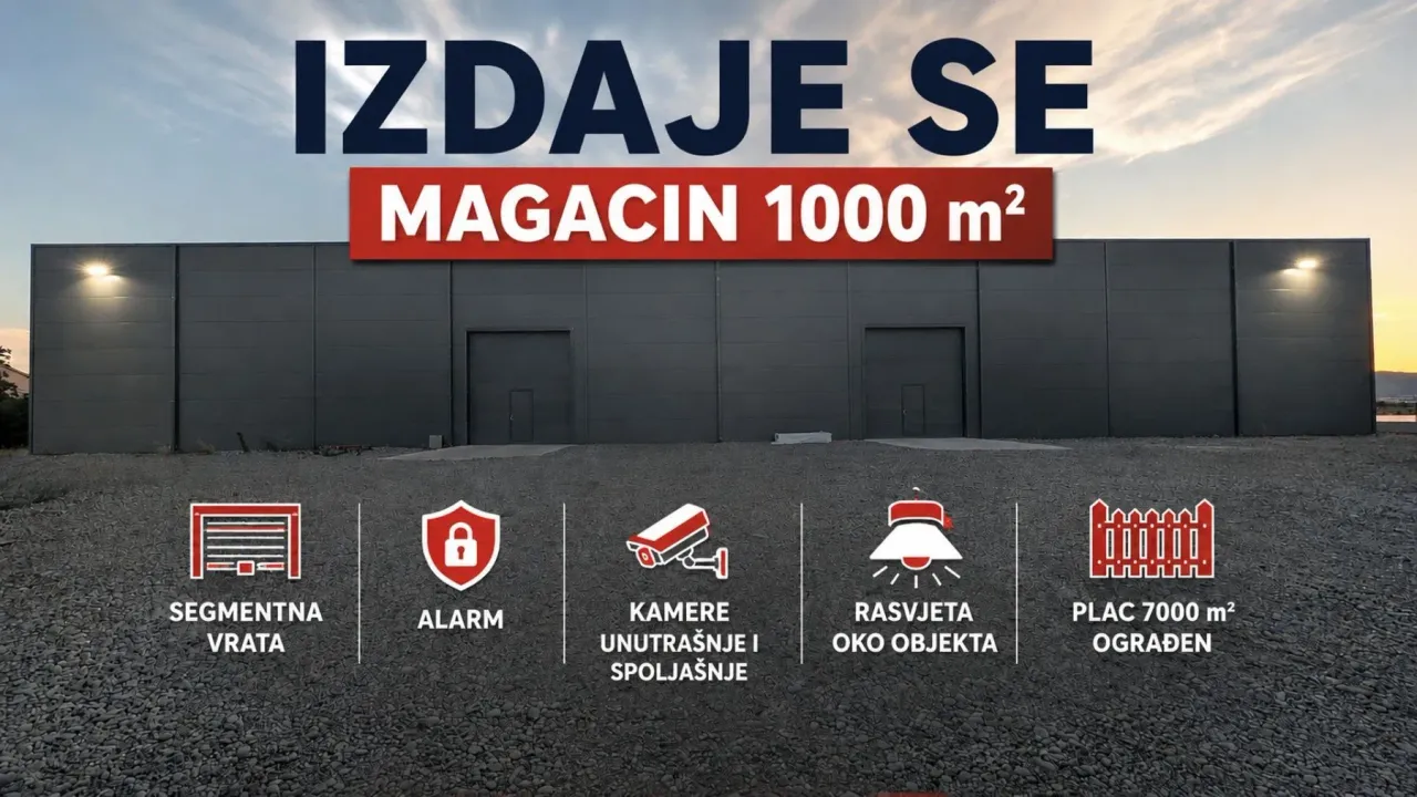 Rent, office space, 1000m², Kuće Rakića, Podgorica