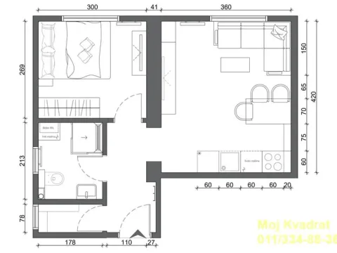 Prodaja, dvosoban stan, 32m², Lekino Brdo, Voždovac Sve Podlokacije - image 13