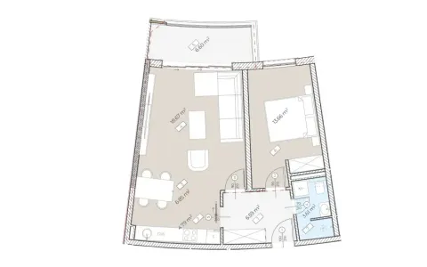 Prodaja, jednosoban stan, 61m², Bečići, Budva - image 1