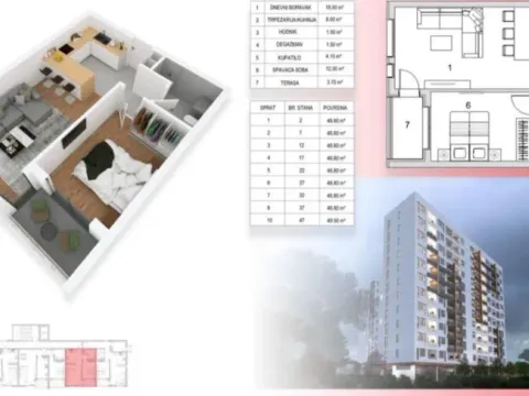 Prodaja, dvosoban stan, 77m², Centar, Bar - image 2