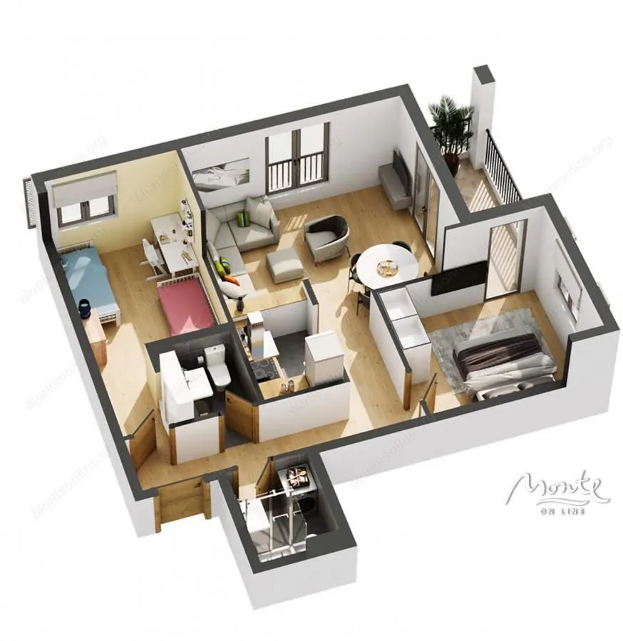 Prodaja, dvosoban stan, 61m², Donja Lastva, Tivat