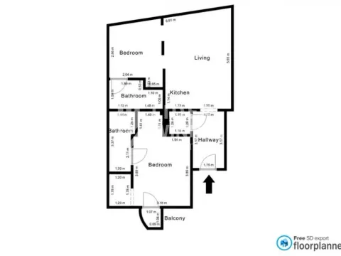 Izdavanje, trosoban stan, 62m², Stari Grad, Beograd