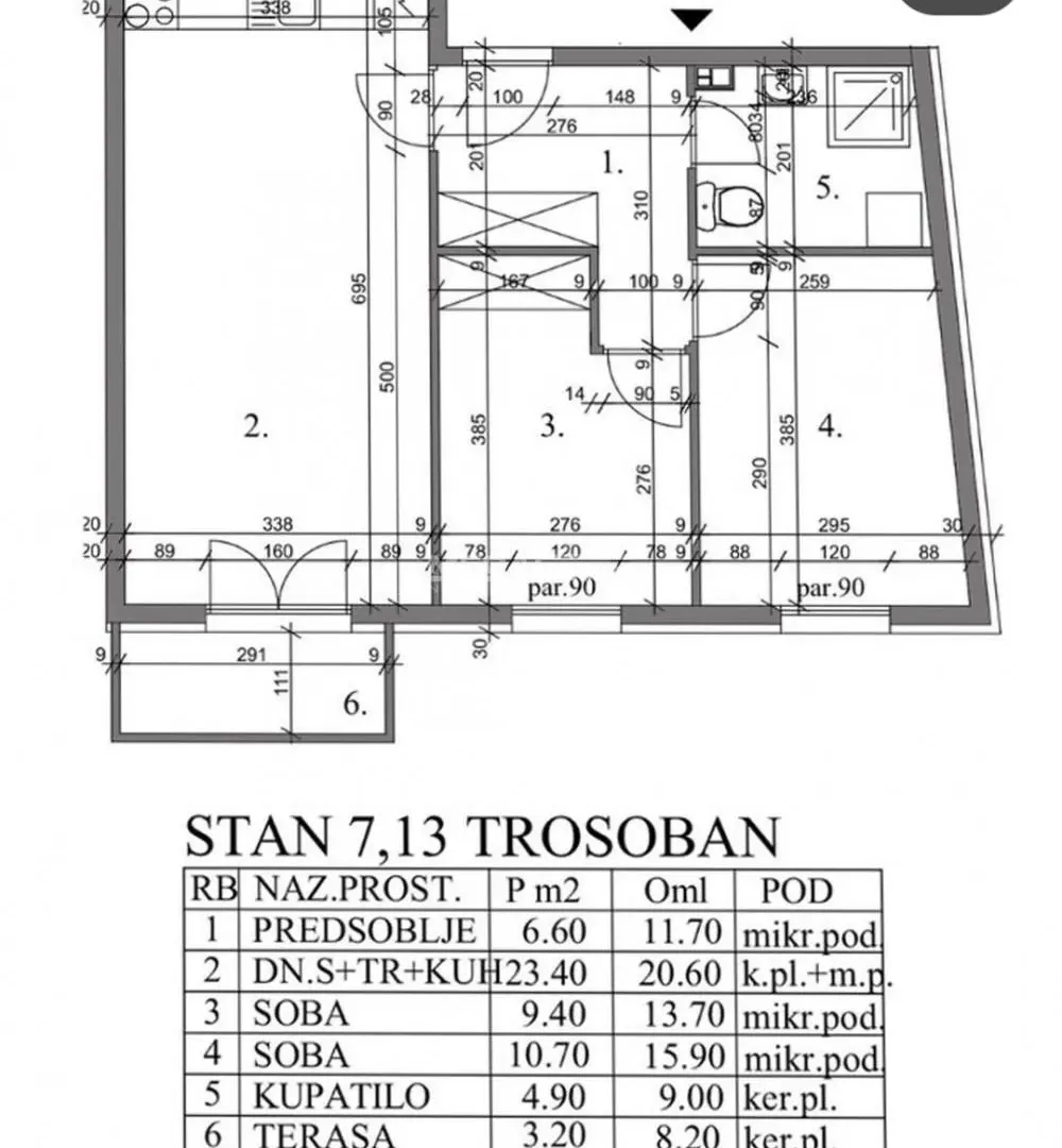 Prodaja, trosoban stan, 56m², Pančevo, Srbija