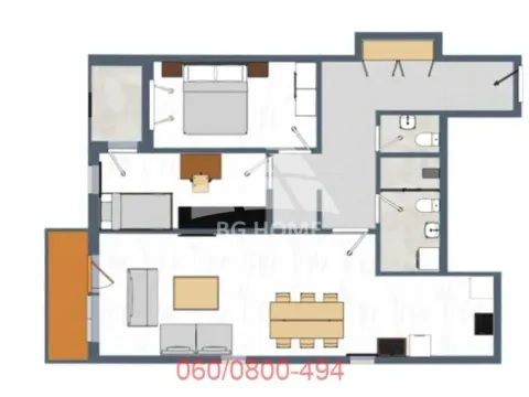 Sale, three bedroom apartment, 83m², Pančevo, Srbija - image 5