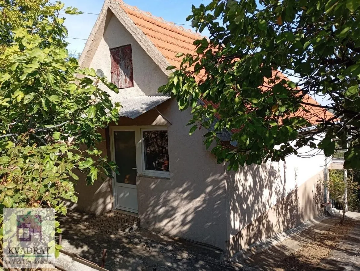 Pogled na spoljašnjost kuće sa dvorištem i zelenilom.