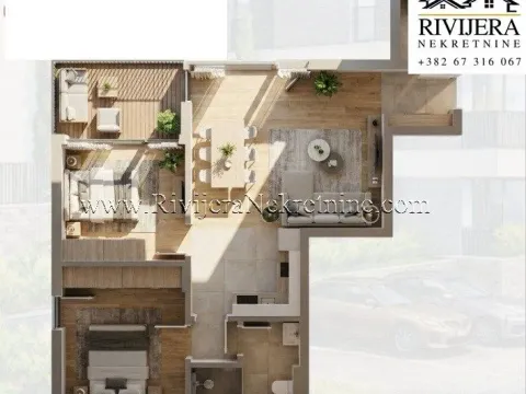 Prodaja, dvosoban stan, 72m², Dobrota, Kotor - image 4