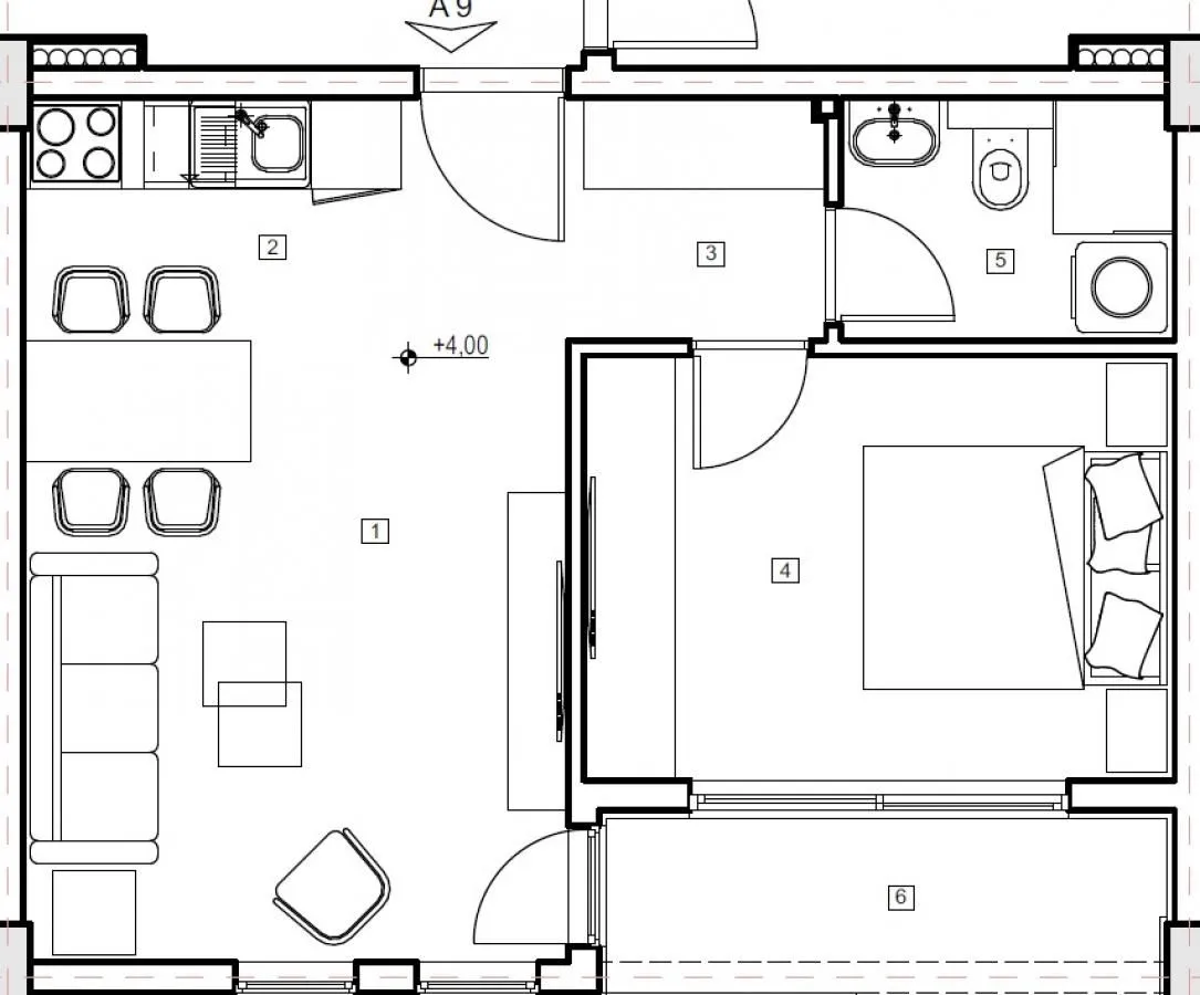 Sale, one bedroom apartment, 42m², Budva, Crna Gora