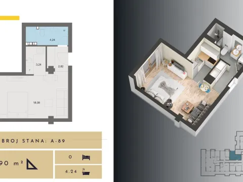 Sale, one bedroom apartment, 42m², Budva, Crna Gora - image 17