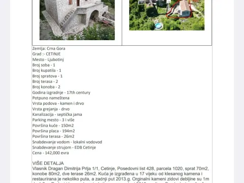 Prodaja, plac, 9889m², Obzovica, Cetinje - image 3