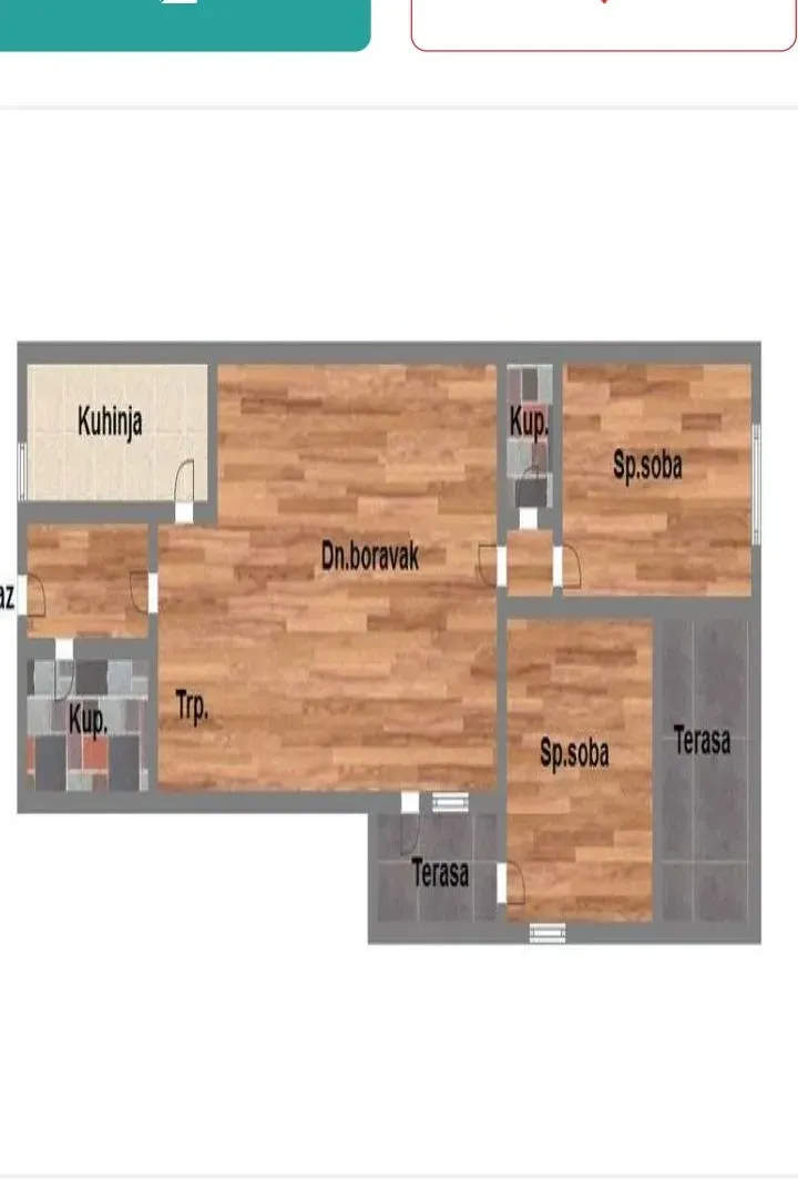 Prodaja, trosoban stan, 71m², Salajka, Novi Sad Sve Podlokacije