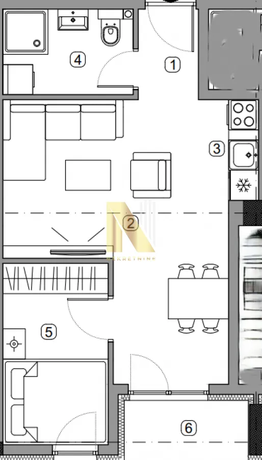 Prodaja, jednosoban stan, 38m², Centar, Inđija