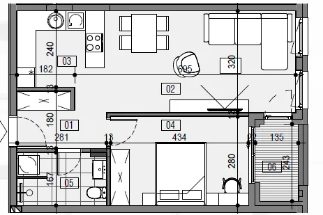 Sale, two bedroom apartment, 51m², Palilula, Niš - image 4
