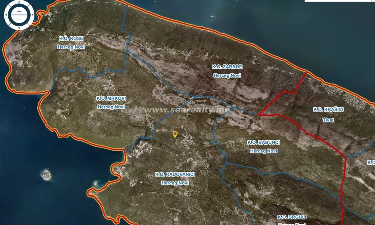 Sale, land lot, 614m², Radovanići, Herceg Novi