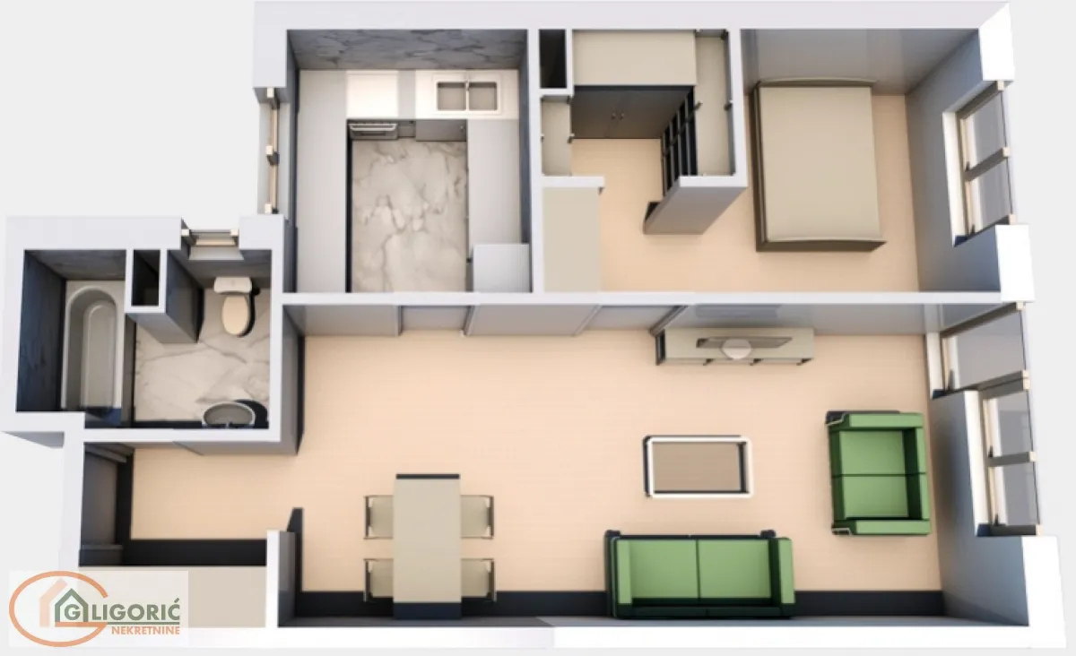 Prodaja, dvosoban stan, 52m², Cvetkova Pijaca, Zvezdara Sve Podlokacije