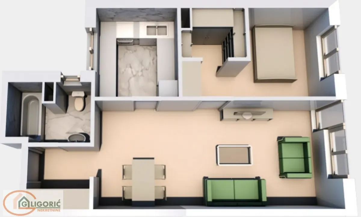 Prodaja, dvosoban stan, 52m², Cvetkova Pijaca, Zvezdara Sve Podlokacije