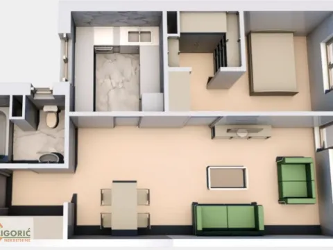 Sale, two bedroom apartment, 52m², Cvetkova Pijaca, Zvezdara Sve Podlokacije