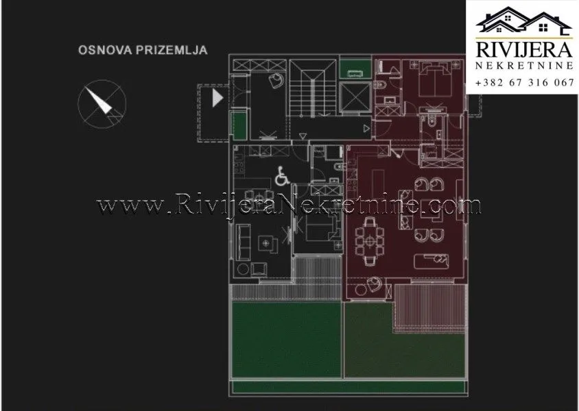 Prodaja, jednosoban stan, 81m², Opatovo, Tivat