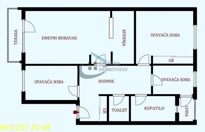 Prodaja, četvorosoban stan, 86m², Voždovac Sve Podlokacije, Beograd