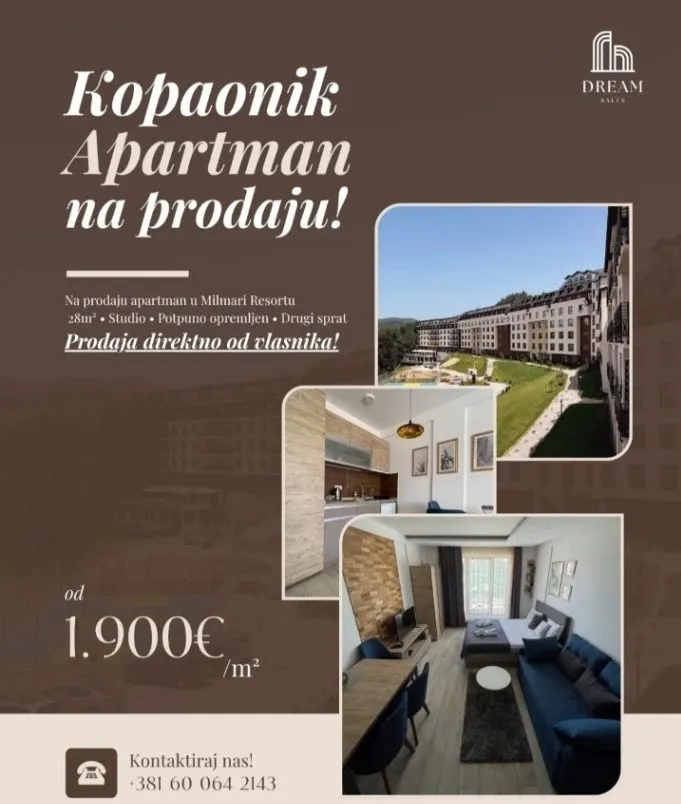 Prodaja, jednosoban stan, 28m², Kopaonik, Srbija