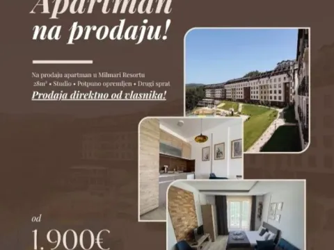 Sale, one bedroom apartment, 28m², Kopaonik, Srbija
