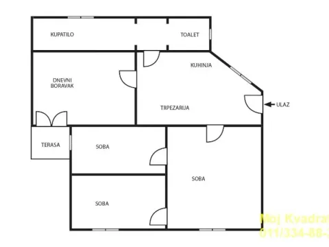 Sale, four bedroom apartment, 77m², Stari Grad, Beograd - image 15