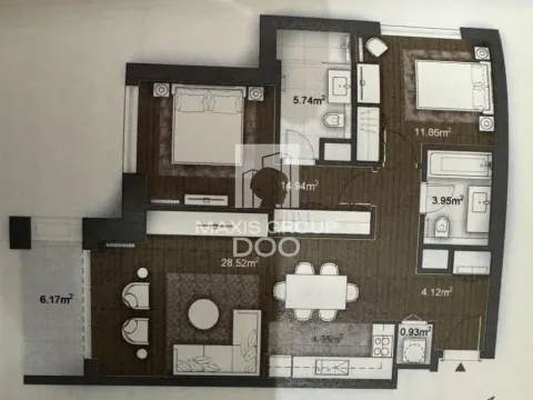 Sale, three bedroom apartment, 81m², Savski Venac, Beograd - image 1