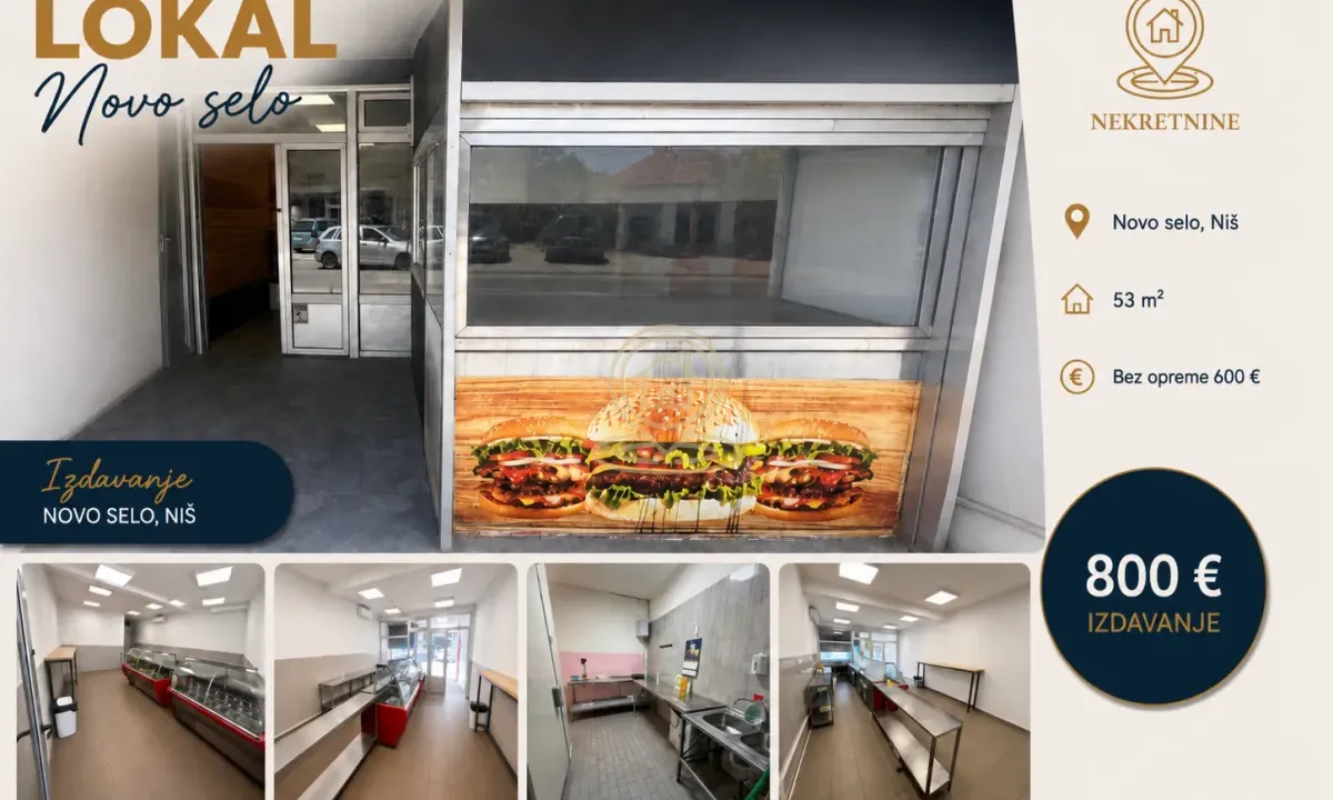 Rent, office space, 53m², Novo Selo, Niš