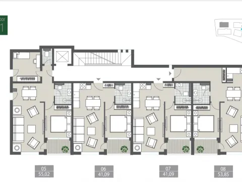 Sale, one bedroom apartment, 47m², Tivat, Crna Gora - image 9