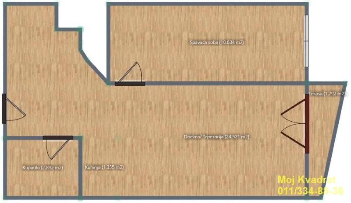 Prodaja, dvosoban stan, 39m², Treska, Kopaonik