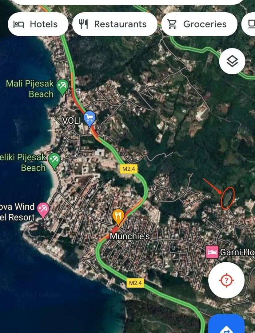 Prodaja, plac, 400m², Dobra Voda, Budva