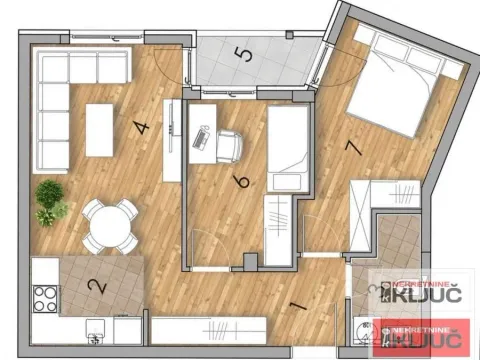 Prodaja, dvosoban stan, 55m², Podbara, Novi Sad Sve Podlokacije