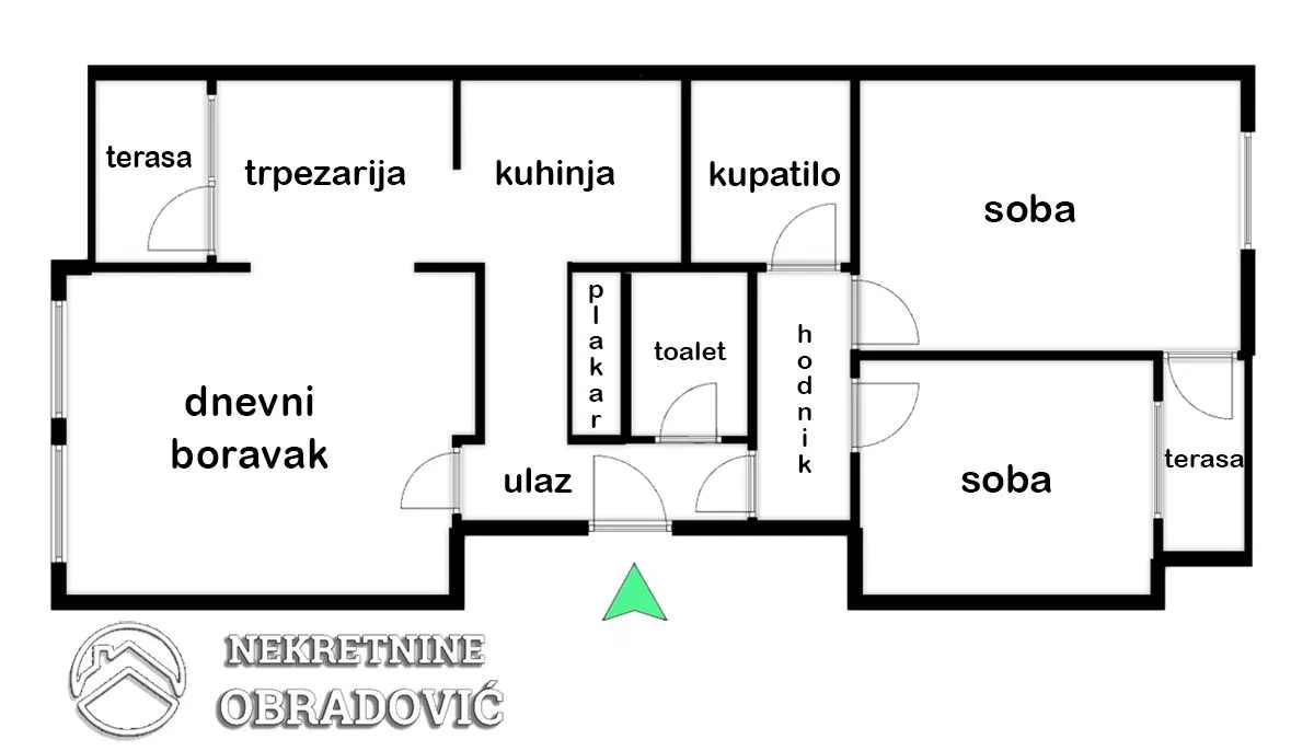 Prodaja, dvosoban stan, 69m², Babušnica, Srbija