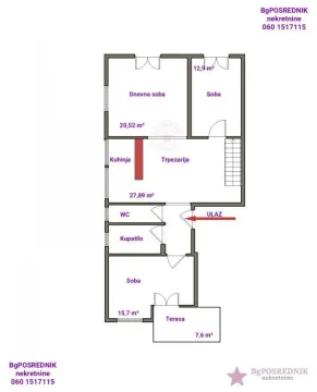 Sale, four bedroom apartment, 95m², Savski Venac, Beograd - image 2
