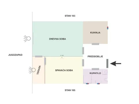 Prodaja, dvosoban stan, 47m2, Dubovica, Budva Prodaja, dvosoban stan, 47m2, Dubovica, Budva