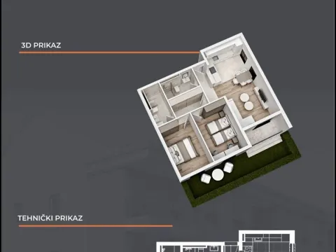 Sale, two bedroom apartment, 69m², Gornja Gorica, Podgorica - image 2