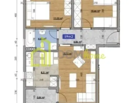 Prodaja, dvosoban stan, 59m², Zabjelo, Podgorica - image 2