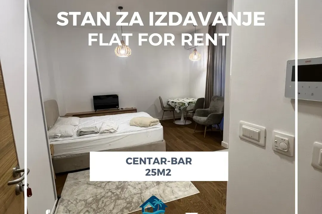 Rent, studio apartment, 25m², Centar, Bar