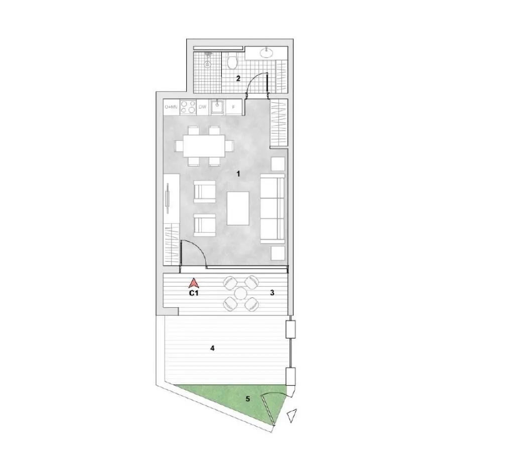 Prodaja, garsonjera, 53m², Tivat, Crna Gora