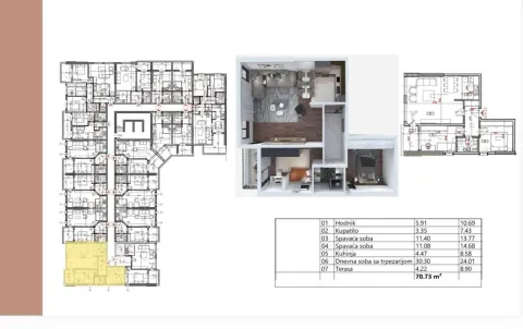 Prodaja, dvosoban stan, 71m², Ljubović, Podgorica - image 4