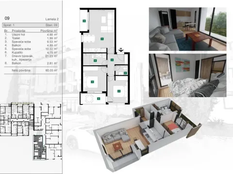 Prodaja, dvosoban stan, 60m², Velika Plaža, Ulcinj - image 2