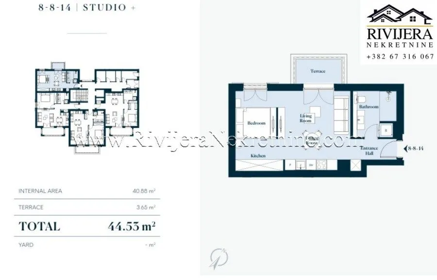 Prodaja, stan, 44m², Luštica Bay, Tivat