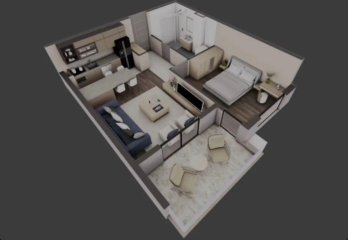 Sale, one bedroom apartment, 50m², Centar, Bar