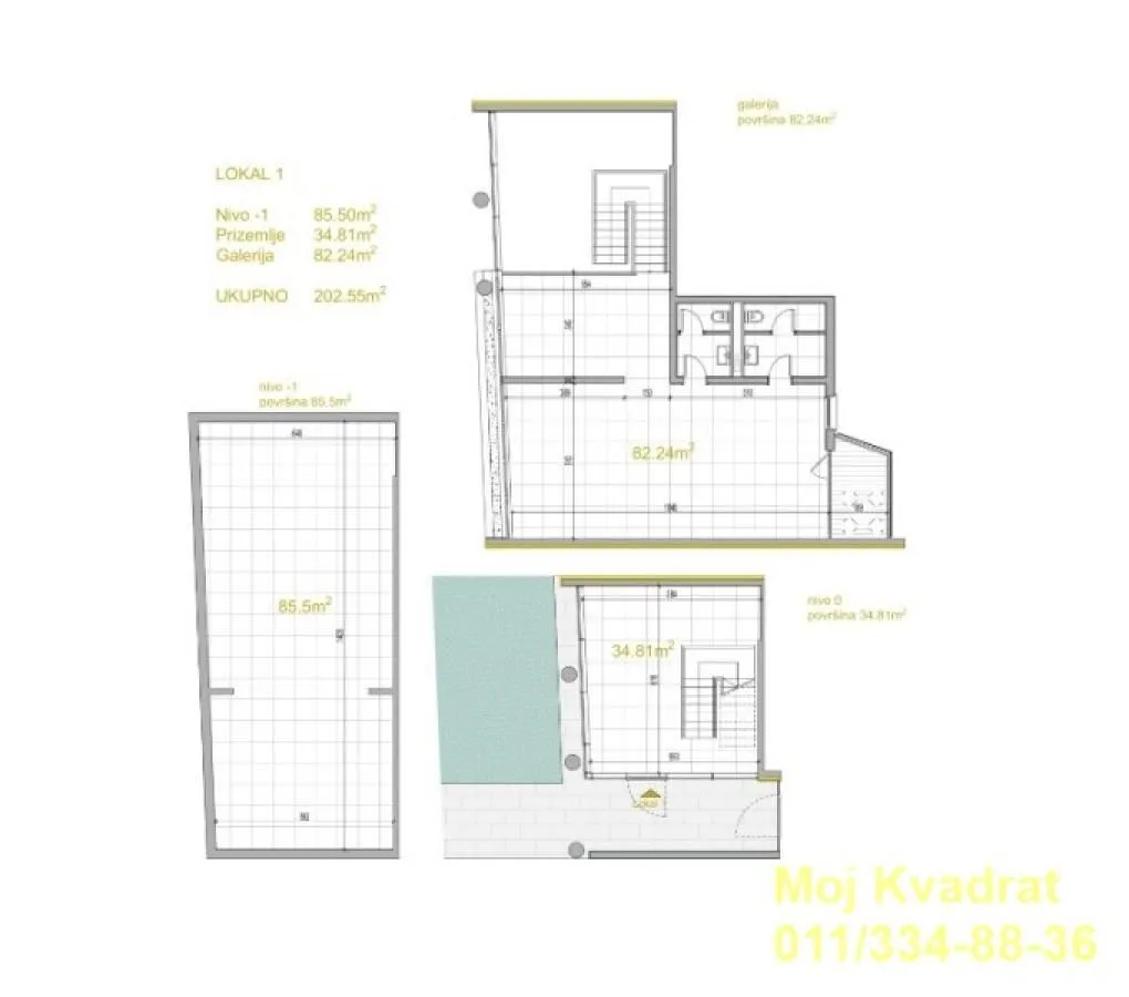 Sale, office space, 203m², Crveni Krst, Beograd