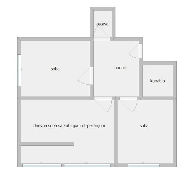 Sale, apartment, 52m², Sajam, Novi Sad Sve Podlokacije