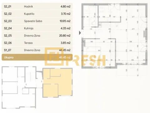 Prodaja, jednosoban stan, 48m², Zabjelo, Podgorica - image 10