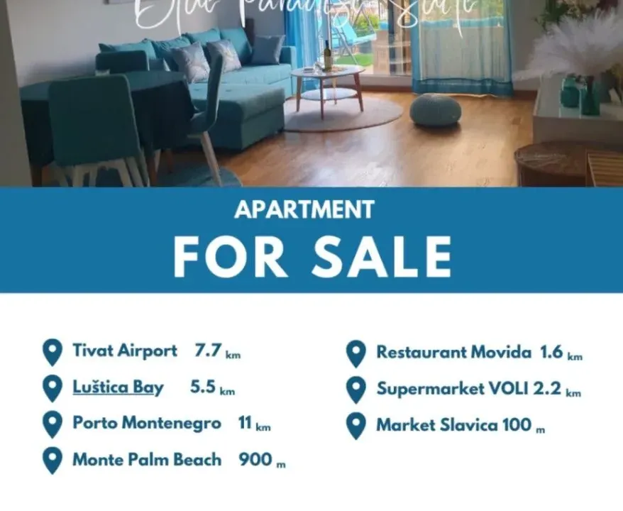 Sale, two bedroom apartment, 47m², Obala Đuraševića, Tivat