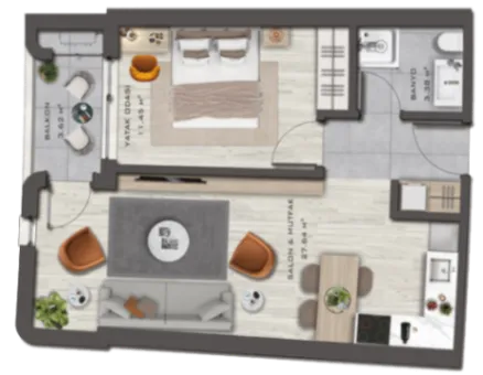 Sale, one bedroom apartment, 40m², Ilino, Bar - image 3