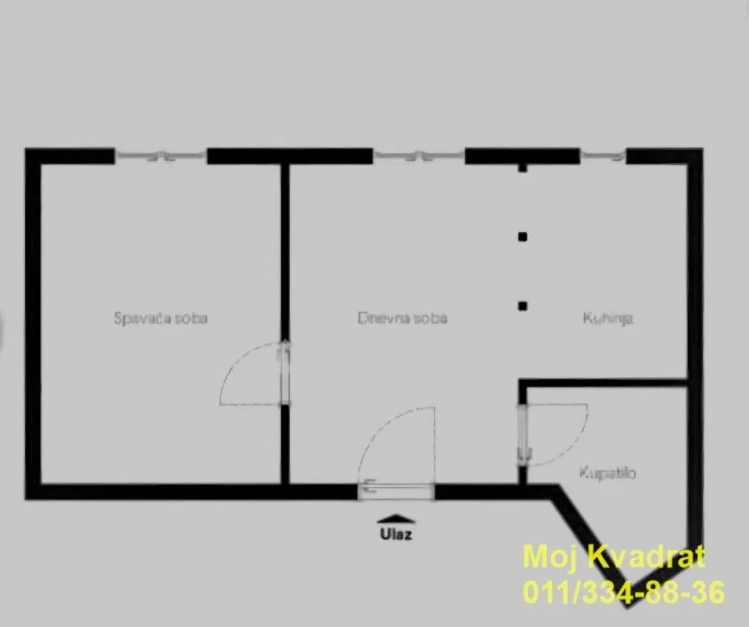 Prodaja, dvosoban stan, 37m², Đeram Pijaca, Beograd