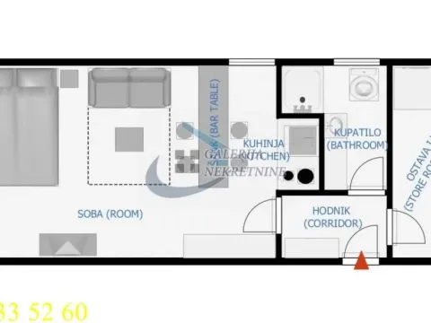 Rent, one bedroom apartment, 35m², Botanička Bašta, Palilula Sve Podlokacije - image 6